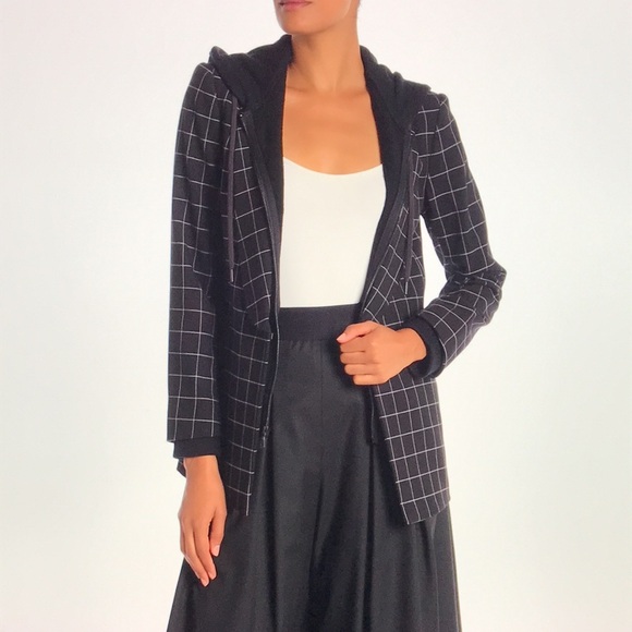 Alice + Olivia Skye layered look hooded blazer S - Picture 15 of 16